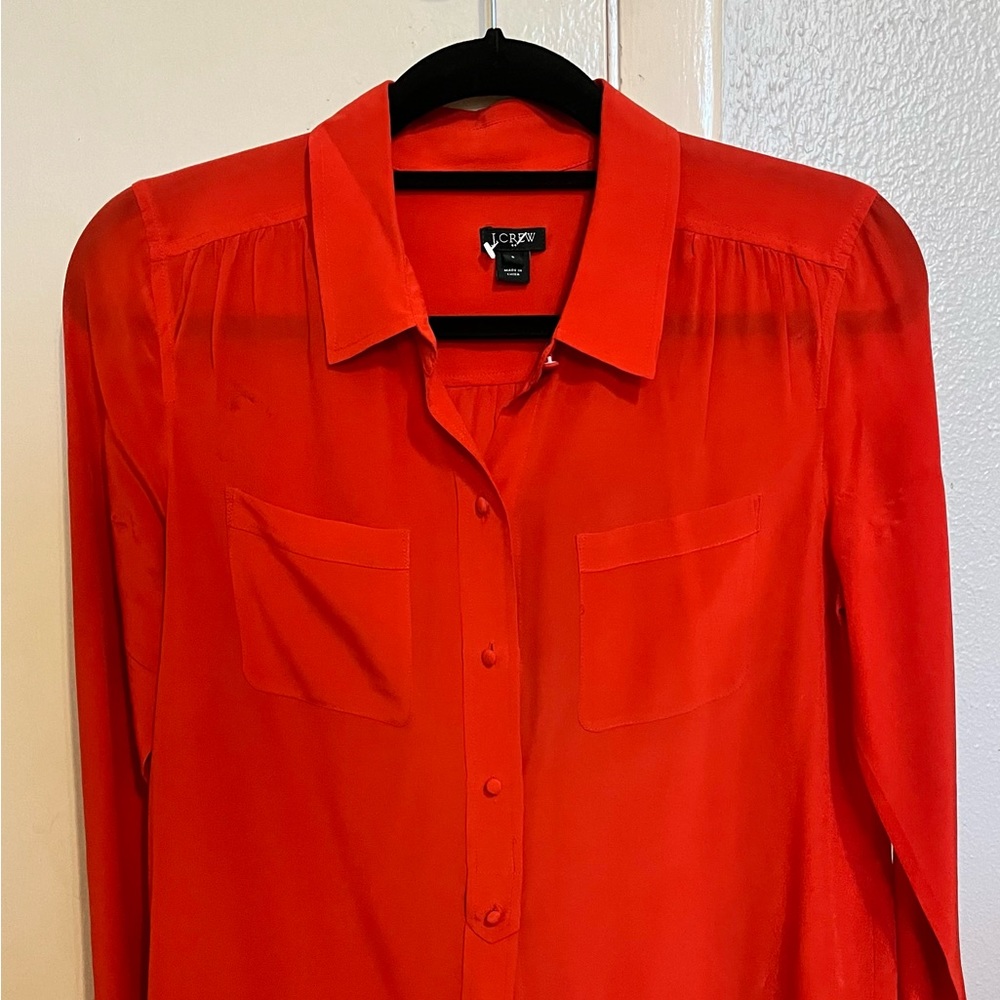 JCrew silk button up blouse